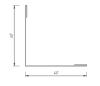 Угол простой 40*40 мм, Наружный 10021 - фото 32125