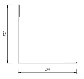 Угол простой 120*120 мм, Наружный 10027 - фото 32136