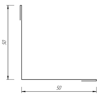 Угол простой 50*50 мм, Внутренний 10030 - фото 32142