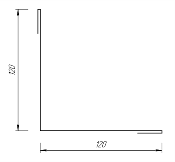 Угол простой 120*120 мм, Внутренний 10034 - фото 32150