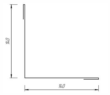 Угол простой 140*140 мм, Внутренний 10035 - фото 32152