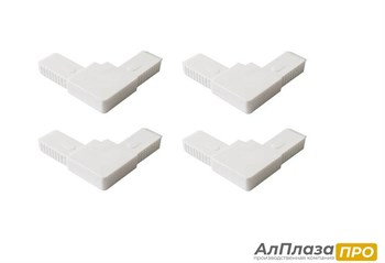 Уголок ABS Усиленный для профиля МС Белый (уп. 4 шт)