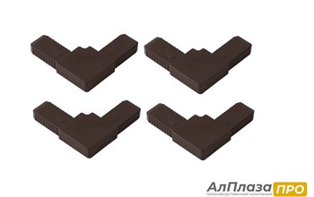 Уголок ABS Усиленный для профиля МС Коричневый (уп. 4 шт.)