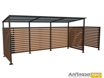 Контейнерная площадка ТБО "FORESTER LITE" (3 контейнера+Доп. секция)