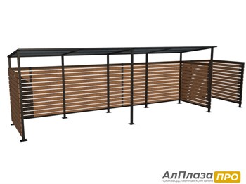 Контейнерная площадка ТБО "FORESTER LITE" (4 контейнера+Доп. секция)