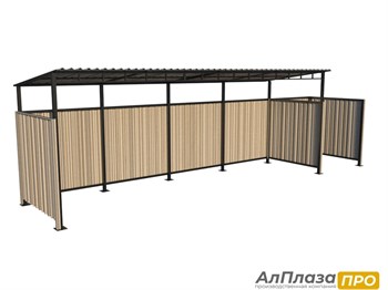 Контейнерная площадка для ТБО "MONO" (4 контейнера+Доп. секция)