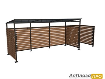 Контейнерная площадка ТБО "FORESTER LITE" (3 контейнера+Доп. секция)