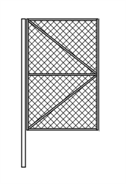 Калитка, 1,5х0,95 м, 1 столб, каркас уголок 8226