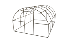 Теплица под чехол (Каркас) 8м 9589