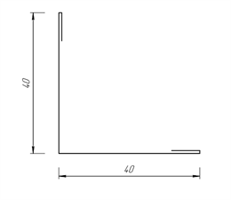 Угол простой 40*40 мм, Наружный 10021