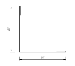 Угол простой 60*60 мм, Наружный 10023