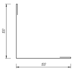 Угол простой 100*100 мм, Наружный 10025