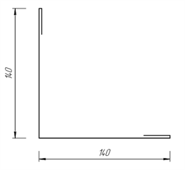 Угол простой 140*140 мм, Наружный 10028