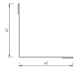 Угол простой 40*40мм, Внутренний 10029