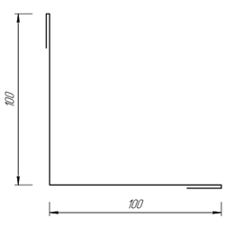 Угол простой 100*100 мм, Внутренний 10033
