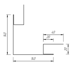 Угол сложный 140*140 мм, Наружный 10038
