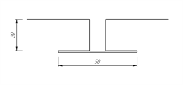 Н - планка соединительная 50 мм 10068