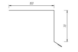 Карнизная планка 100*70 мм 10078