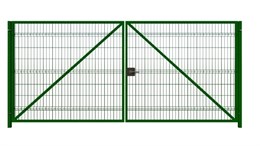 Ворота распашные 3500*2030 мм. 3D ячейка d-4,0 мм RAL