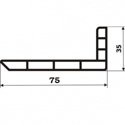 Профиль 75*35*7 мм для отделки наружного откоса (3,0 м) 1967