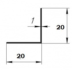 Угол 20*20 (2,7м) 1972