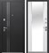 Дверь входная Luxor 2мм Букле антрацит Зеркало фацет Эмалит белый 9654