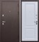 Дверь входная Толстяк Букле Шоколад Велюр белый софт 9698