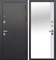 Дверь входная Толстяк Букле Антрацит Эмалит белый зеркало 9701