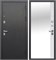 Дверь входная Толстяк Букле Антрацит Эмалит белый зеркало (860 мм, Правая) 9701-860R