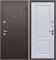 Дверь входная Толстяк Букле Шоколад Велюр белый софт (860 мм, Левая) 9698-860L