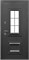 Дверь входная 11 см Протерма 3D Стеклопакет Букле графит Белая матовая (860 мм, Левая) 11000-860L