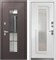Дверь входная Luxor Termo 7 Букле Шоколад/Эмалит Белый (960 мм, Левая) 10400-960L