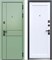 Дверь входная Luxor 2МДФ Минимал Молдинг Фисташка/Эмалит Белый (960 мм, Левая) 10396-960L