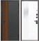 Дверь входная Luxor 2МДФ Призма Зеркало Антрацит/Эмалит Белый (960 мм, Левая) 10393-960L