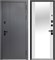 Дверь входная Luxor 2МДФ Вертикаль Зеркало Сатин Графит/Эмалит Белый (960 мм, Правая) 10386-960R