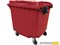 Контейнер мусорный МОРОЗОСТОЙКИЙ Передвижной 1100 литров Красный 12263